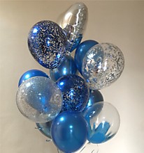 Синий фонтан из шаров